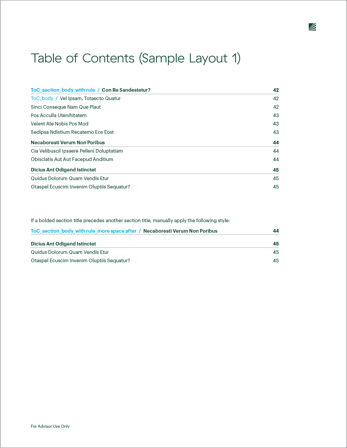 One of the pages from Booklet/Manuals/Guides subtemplate